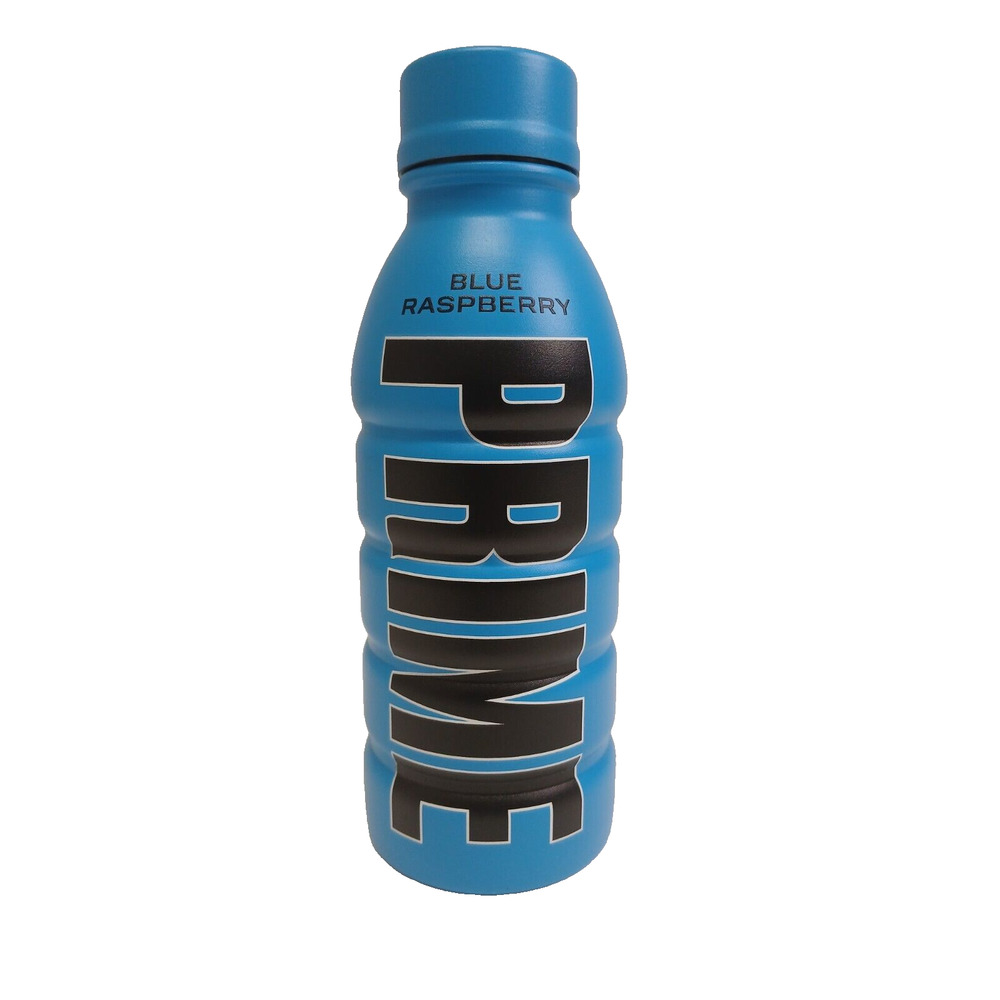 Prime Hydration Limited Edition Metal Water Bottle Blue Raspberry, New!
